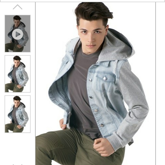 Weissman Unisex denim hoodie LC - Picture 4 of 5